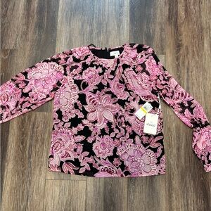 CeCe Pink Floral Patterned Blouse